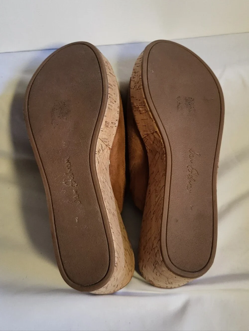 Sam Edelman Ranger Wedge Platform Sandals Women Size 8 Cork Heel Suede Upper - Picture 9 of 11